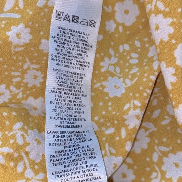 Asos yellow floral top size 22 - Picture 8 of 8